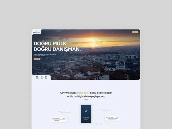 PROGA emlak web sitesi