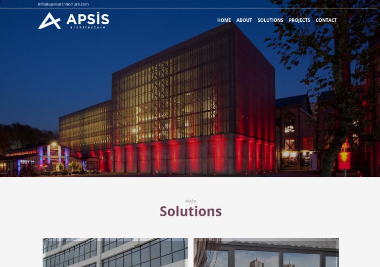 Apsis Architecture Web Site Tasarımı