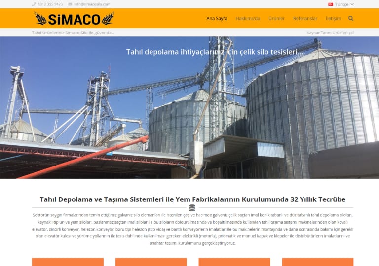 Simaco Silo Web Site Tasarımı